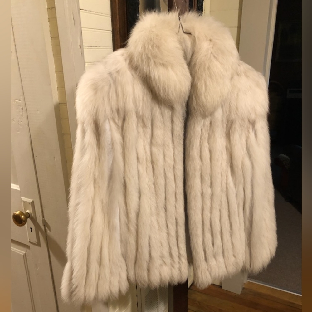 Saga Fur - Real Silver Fox Coat